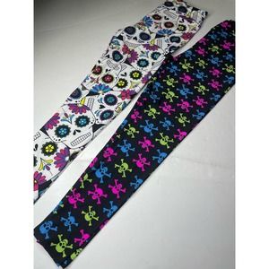 Lularoe Halloween Skulls Leggings New One Size Sugar Skull